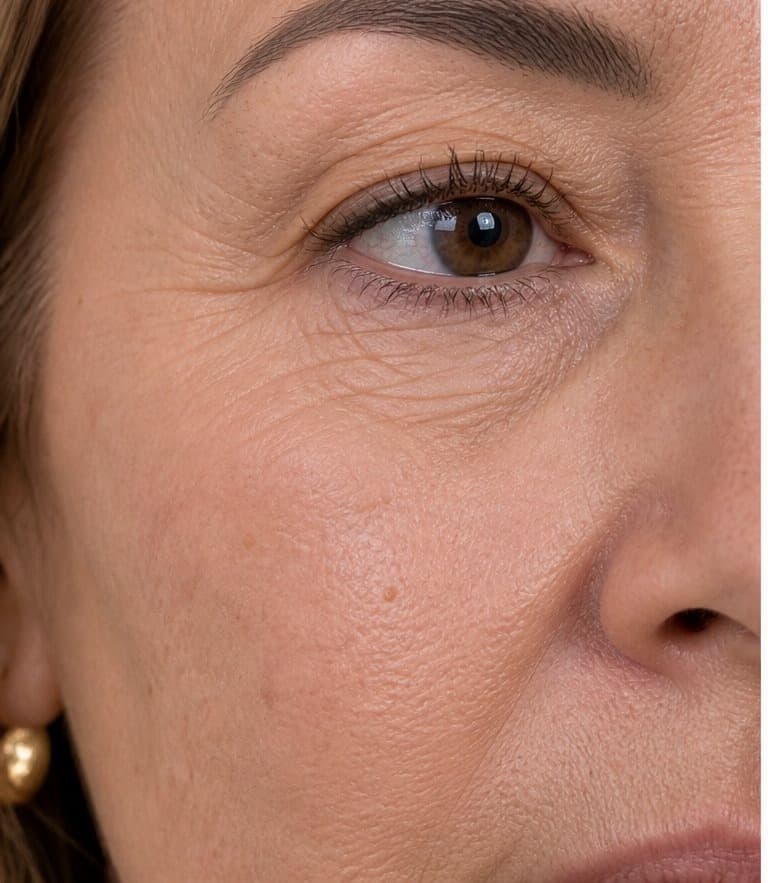 Contorno de ojos antes y después con NCTF — antes